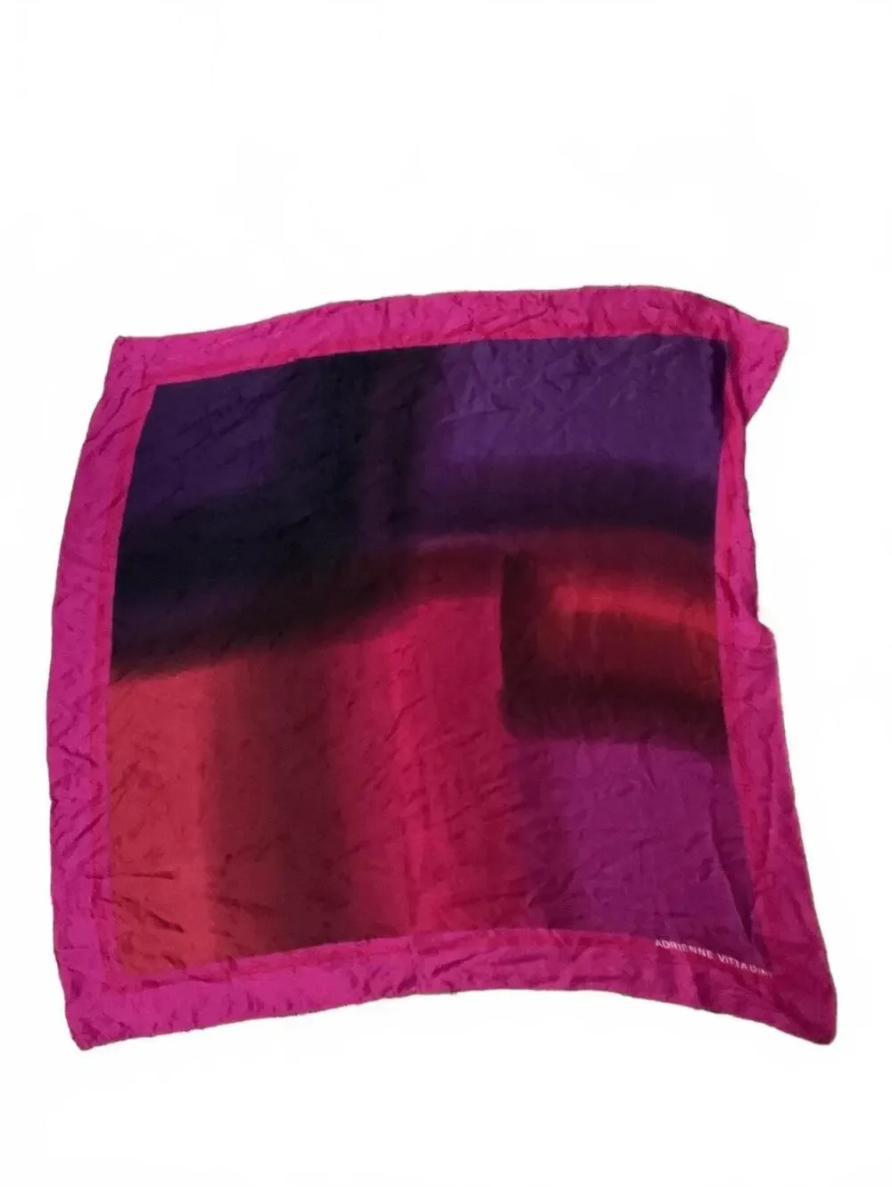 Adrienne Vittadini Silk Gradient Color Scarf Pink Purple Red